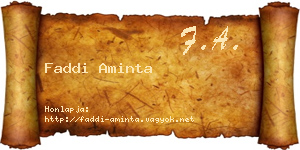 Faddi Aminta névjegykártya